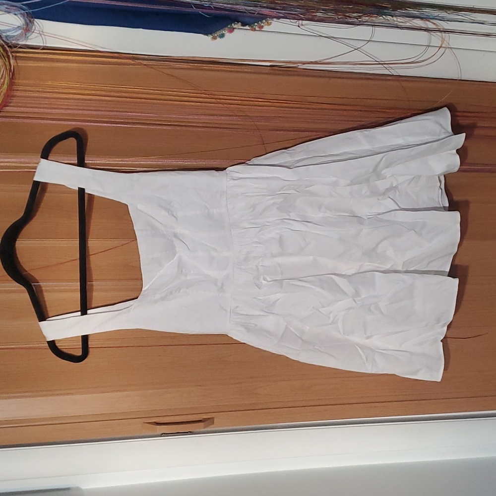 Forever 21 White Square-Neck Sleeveless Mini Sundress